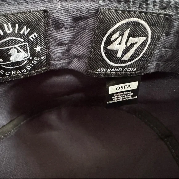 47 Brand Black Bucket Hat with White Logo - Picture 6 of 6